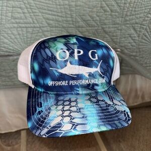 OPG Blue and White Trucker Hat